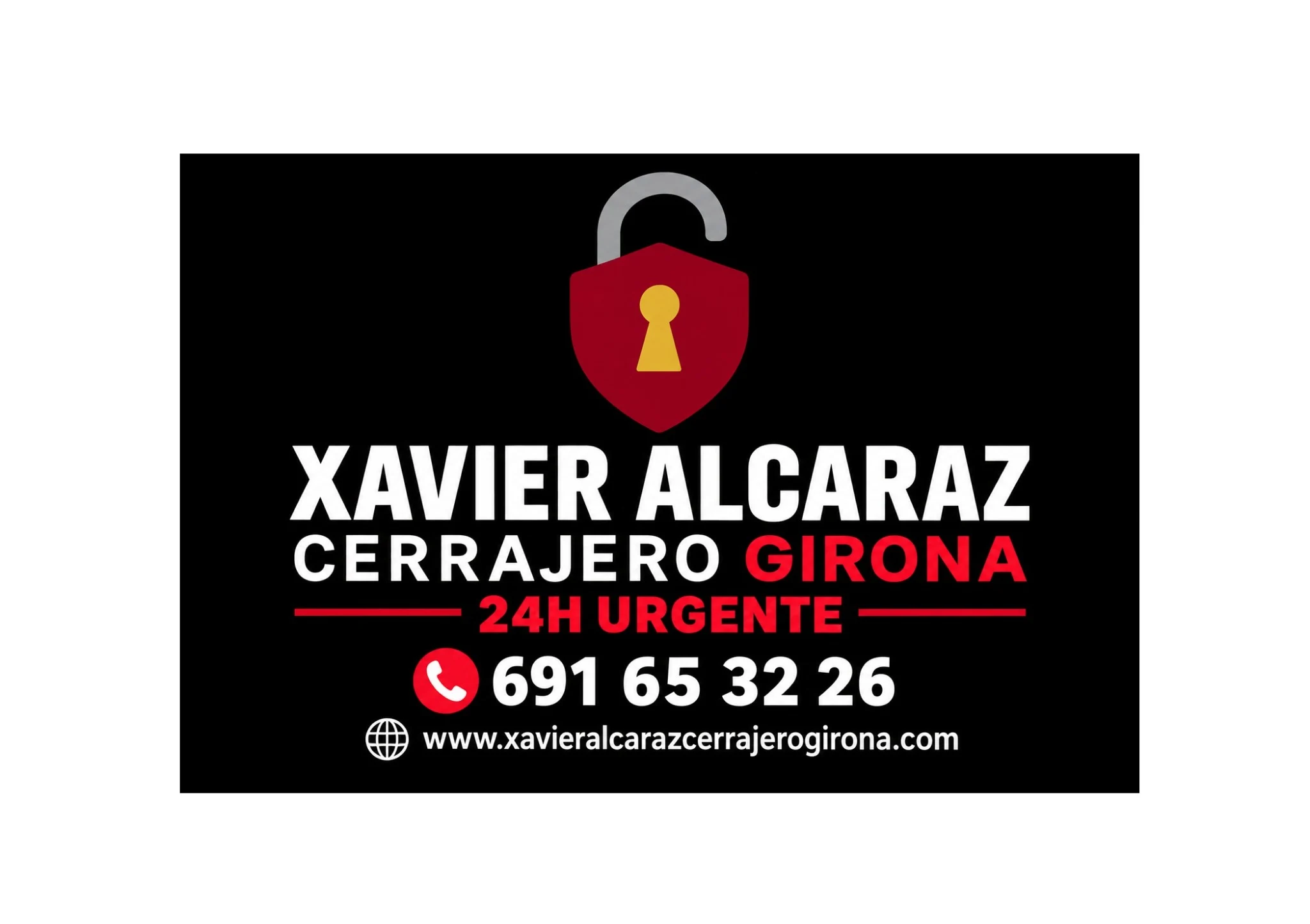 Logo oficial Xavier Alcaraz Cerrajero Girona 24H Urgente